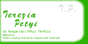 terezia petyi business card